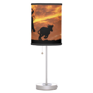 Country Western Cowboy Ranch Table Lamp