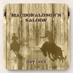 Country western cowboy ranch themed beverage coaster