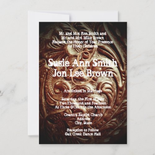 Country Western Cowboy Wedding Invitations