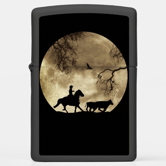 Country Western Cowboy Zippo Lighter (Front)