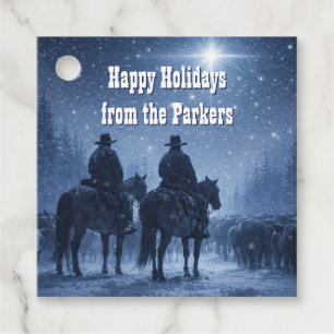 Country Western Cowboys Cattle Gift Tags