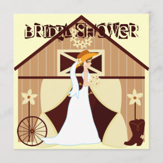 Country Western Cowgirl Bridal Shower Invitations
