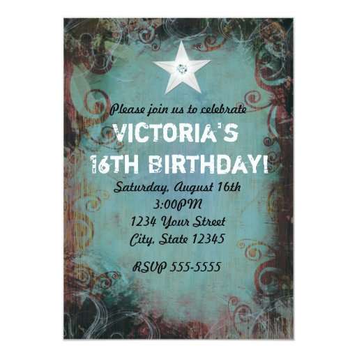 Country Sweet 16 Invitations 3