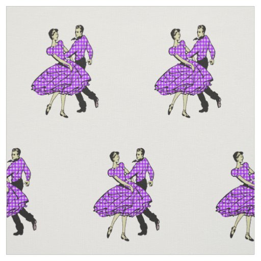 Country Western Dance Couple Square Dance ANY COLO Fabric