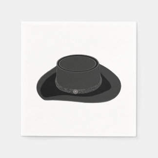 Country Western Flat Brim Felt Hat Napkins