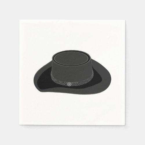 Country Western Flat Brim Felt Hat