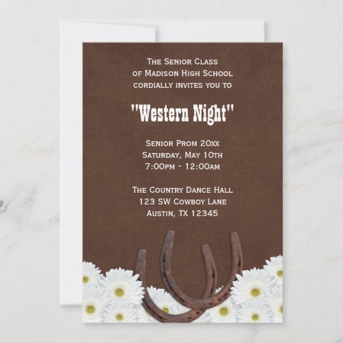 Country Western Formal Prom Party Personalized Announcements