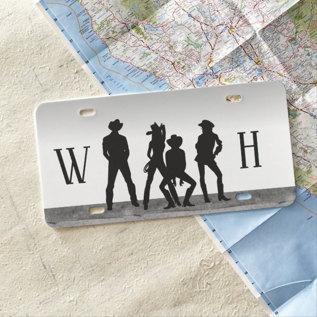 Country Western Fun License Plate (In Situ)