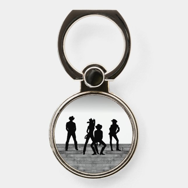 Country Western Fun Phone Ring Stand (Front)