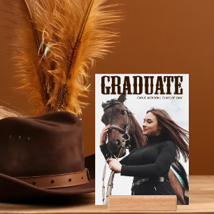 Country Western Graduate Custom Graduation Photo Holder
