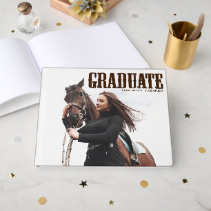 Country Western Graduate Photo Cowgirl Graduation Guest Book