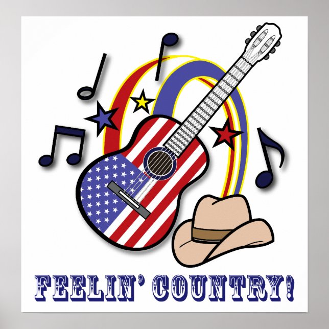 Country Western Guitar Poster (Front)