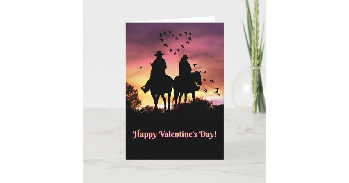 Country Western Happy Valentine's Day Card | Zazzle