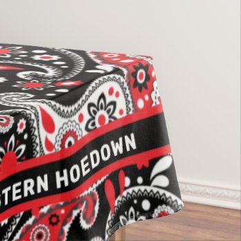 Country Western Hoedown Wild West Paisley Pattern Tablecloth by VillageDesign at Zazzle