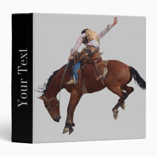 Country Western horseback Riding Rodeo Cowboy 3 Ring Binder