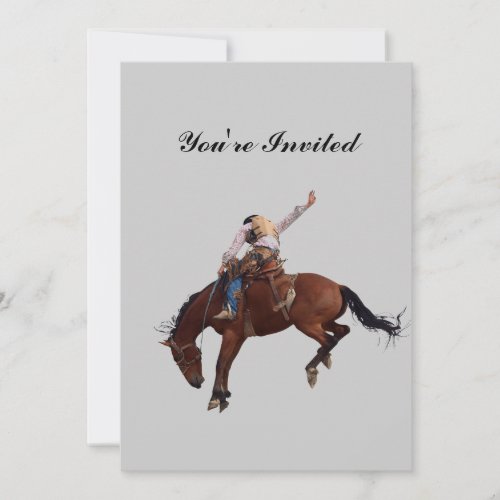 Country Western horseback Riding Rodeo Cowboy Invitation