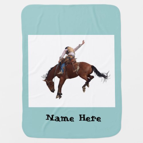 Country Western horseback Riding Rodeo Cowboy Swaddle Blanket