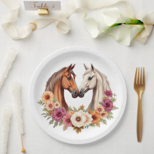 Country Western Horses Paper Plates