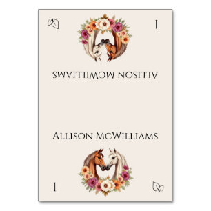 Country Western Horses- Vegetarian Icon Table Number