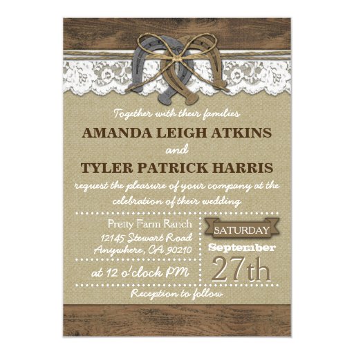 Country Western Wedding Invitations Ideas 3