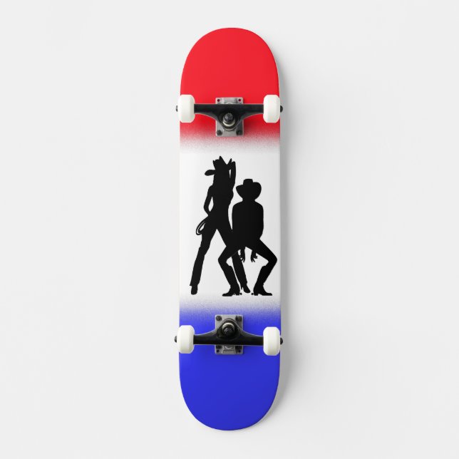 Country Western Line Dance Gone Bad Skateboard (Front)