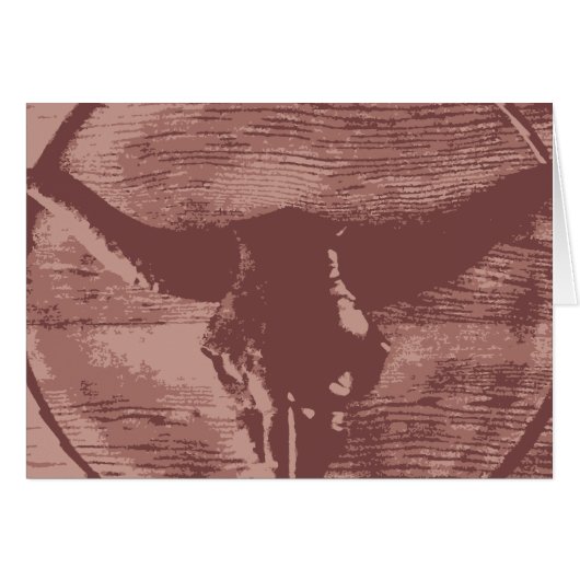 Country Western Longhorns Bull Skull Cowboy Gifts (Front Horizontal)