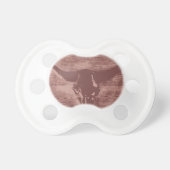 Country Western Longhorns Bull Skull Cowboy Gifts Pacifier (Front)