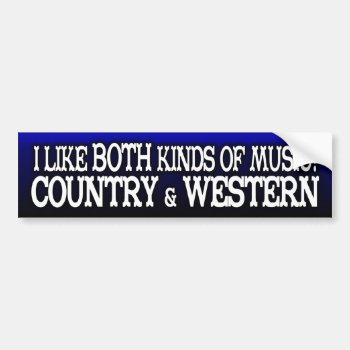 Country & Western Music Lover Bumper Sticker by Megatudes at Zazzle