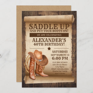 Country Western Party Invitation