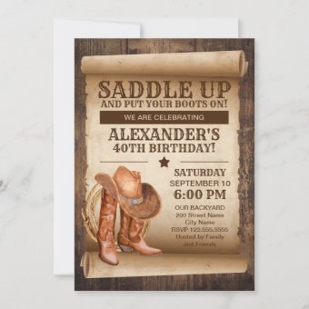 Country Western Party Invitation | Zazzle