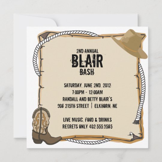 Country Western Party Invite | Zazzle.com