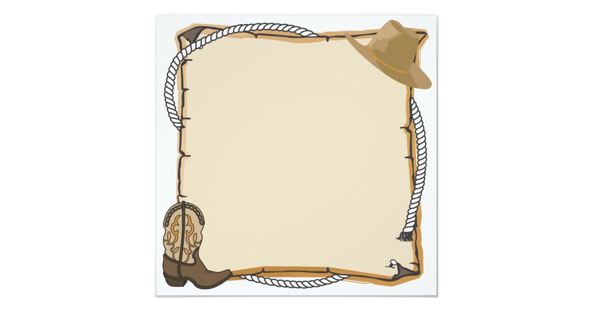 Country Western Party Invite (blank)