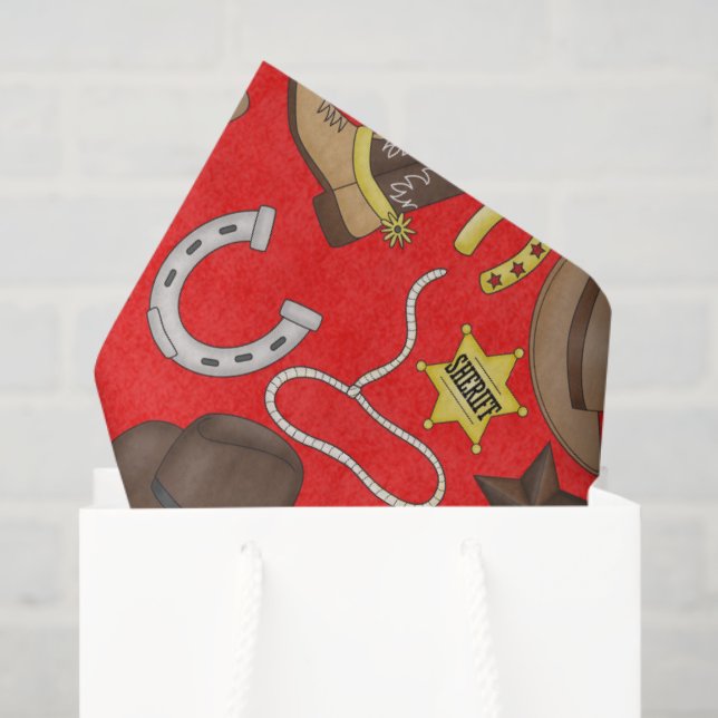Country Western pattern tissue paper (Gift Bag)