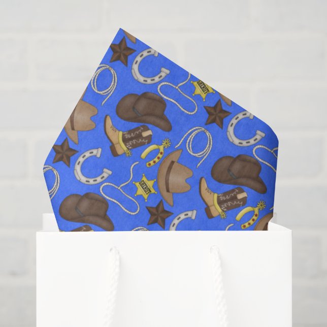 Country Western pattern  Tissue Paper (Gift Bag)