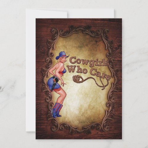 vintage Cowgirl country Bridal Shower Invitation