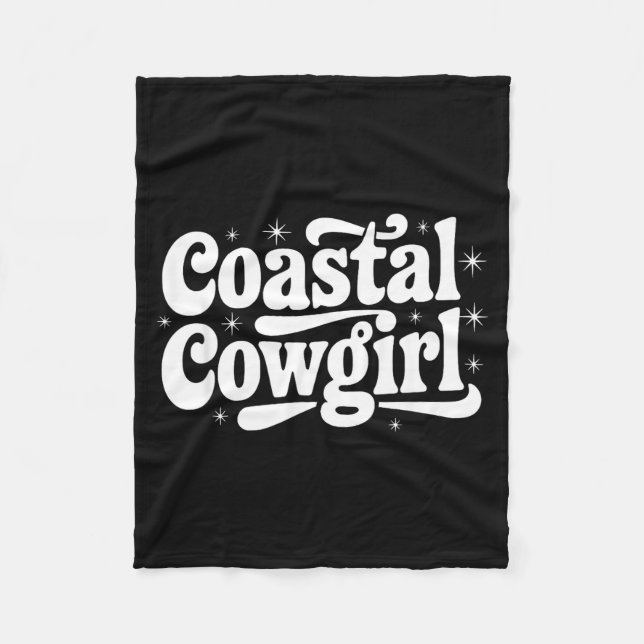 Country Western Quote Saying Gift Summer Coastal C Fleece Blanket (Front)