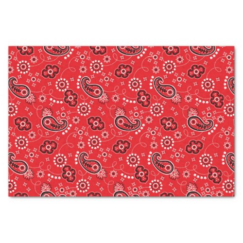Country Western Red Paisley Wedding Tissue Paper