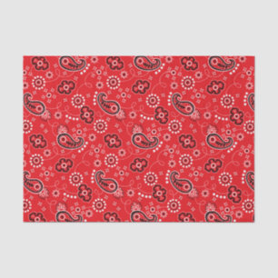 Country Western Red Paisley Wedding Tissue Paper