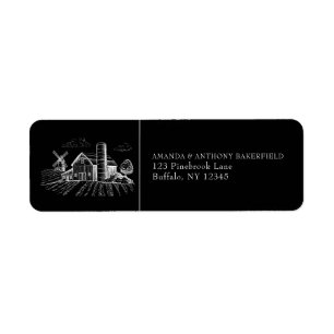 Country Western Return Address Label