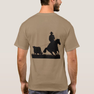 Country Western Rodeo Roping Cowboy Steer  T-Shirt