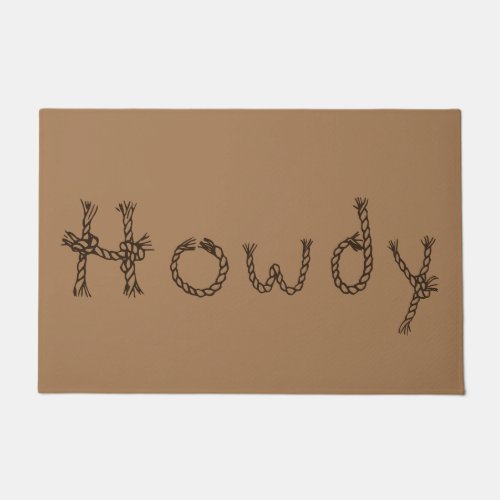 Country Western Rope Farmhouse Howdy Doormat