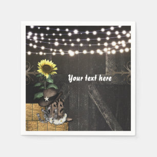 Country Western Rustic Barn Door Napkins