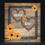 Country Western Rustic Hearts Wedding Album 3 Ring Binder<br><div class="desc">Country Rustic Wood background with Grape Vine Hearts Photo Album. Personalize with names,  monogram or initials. Wonderful bridal shower or wedding gift. ALL DESIGN ELEMENTS ARE PRINTED, NOT ACTUAL WOOD.</div>