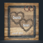 Country Western, Rustic, Horse Shoes Photo Album Binder<br><div class="desc">Country Rustic Wood background with Grape Vine Hearts and Old Horse Shoes.  Personalize with names,  monogram or initials. Wonderful bridal shower or wedding gift. ALL DESIGN ELEMENTS ARE PRINTED,  NOT ACTUAL WOOD.</div>