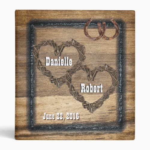 Country Western Rustic Horse Shoes Photo Album Binder