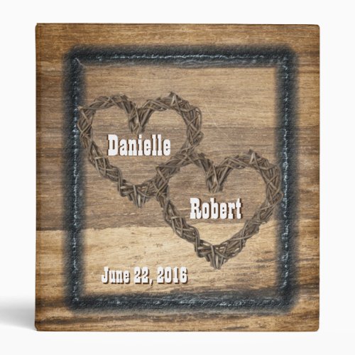 Country Western Rustic Wedding Photo Album 3 Ring Binder