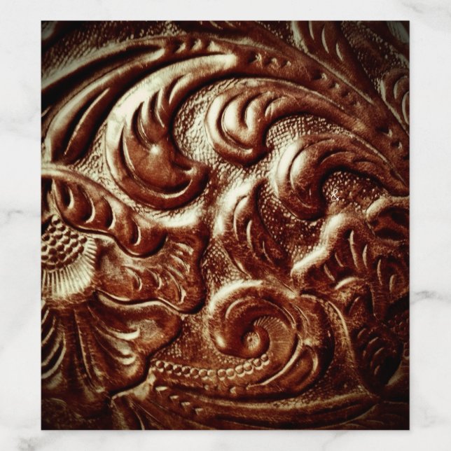 Country Western Saddle Leather A6 Envelope Liner (Design)