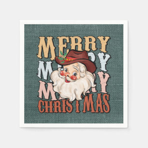 Country Western Santa Holiday party Napkins