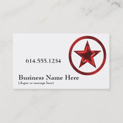 Country Western StarBadge Red 4 Business Card