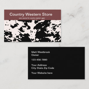 Country Western Store Business Cards